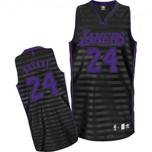 Los Angeles Lakers #24 Adidas Groove Gris noir Authentic Maillot d'équipe de NBA sortie magasin - Kobe Bryant pour Homme