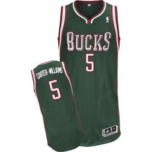 Milwaukee Bucks Michael Carter-Williams #5 Road Authentic Maillot d'équipe de NBA - Vert pour Homme