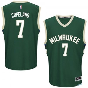 Milwaukee Bucks Chris Copeland #7 Road Authentic Maillot d'équipe de NBA - Vert pour Homme