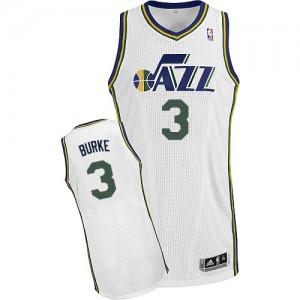 Maillot Adidas Blanc Home Authentic Utah Jazz - Trey Burke #3 - Homme