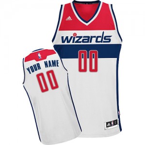 Maillot NBA Blanc Swingman Personnalisé Washington Wizards Home Homme Adidas