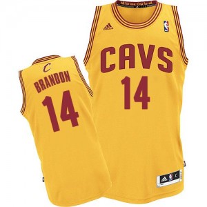 Maillot Adidas Or Alternate Authentic Cleveland Cavaliers - Terrell Brandon #14 - Homme