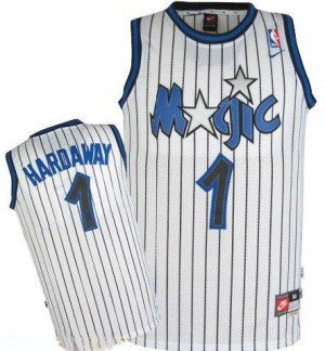 Maillot NBA Blanc Penny Hardaway #1 Orlando Magic Throwback Authentic Homme Mitchell and Ness
