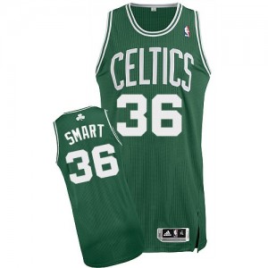 Boston Celtics #36 Adidas Road Vert (No Blanc) Authentic Maillot d'équipe de NBA Vente pas cher - Marcus Smart pour Homme
