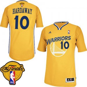 Maillot NBA Or Tim Hardaway #10 Golden State Warriors Alternate 2015 The Finals Patch Swingman Homme Adidas