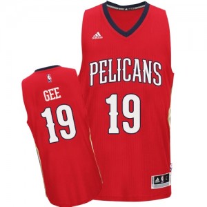 New Orleans Pelicans #19 Adidas Alternate Rouge Authentic Maillot d'équipe de NBA vente en ligne - Alonzo Gee pour Homme