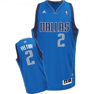 Maillot NBA Bleu royal Raymond Felton #2 Dallas Mavericks Road Swingman Homme Adidas