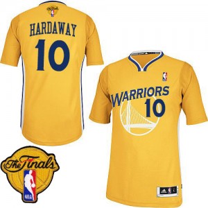 Maillot NBA Or Tim Hardaway #10 Golden State Warriors Alternate 2015 The Finals Patch Authentic Homme Adidas