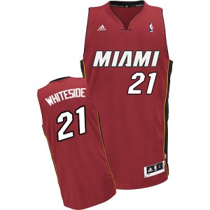 Maillot NBA Rouge Hassan Whiteside #21 Miami Heat Alternate Swingman Enfants Adidas