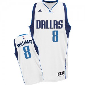 Dallas Mavericks #8 Adidas Home Blanc Swingman Maillot d'équipe de NBA Le meilleur cadeau - Deron Williams pour Femme