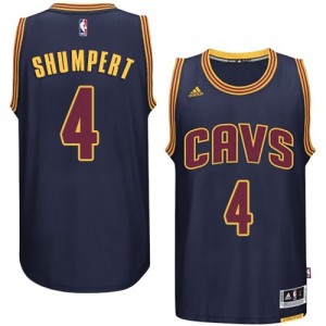 Maillot NBA Cleveland Cavaliers #4 Iman Shumpert Bleu marin Adidas Authentic - Homme
