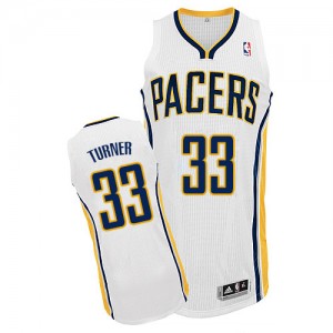 Maillot Authentic Indiana Pacers NBA Home Blanc - #33 Myles Turner - Homme