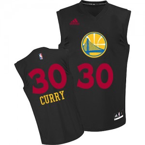 Maillot Authentic Golden State Warriors NBA New Fashion Noir - #30 Stephen Curry - Homme