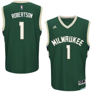 Milwaukee Bucks Oscar Robertson #1 Road Swingman Maillot d'équipe de NBA - Vert pour Homme