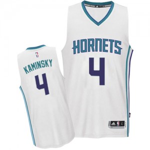 Maillot NBA Blanc Frank Kaminsky #4 Charlotte Hornets Home Swingman Homme Adidas