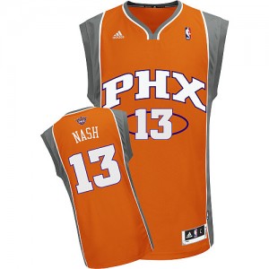 Maillot NBA Orange Steve Nash #13 Phoenix Suns Authentic Homme Adidas