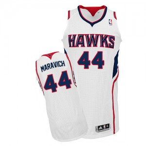 Atlanta Hawks Pete Maravich #44 Home Authentic Maillot d'équipe de NBA - Blanc pour Homme