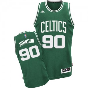 Maillot Swingman Boston Celtics NBA Road Vert (No Blanc) - #90 Amir Johnson - Homme