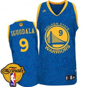 Maillot Adidas Bleu Crazy Light 2015 The Finals Patch Authentic Golden State Warriors - Andre Iguodala #9 - Homme