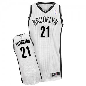 Maillot NBA Blanc Wayne Ellington #21 Brooklyn Nets Home Authentic Homme Adidas
