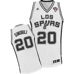 Maillot NBA Blanc Manu Ginobili #20 San Antonio Spurs Latin Nights Swingman Homme Adidas