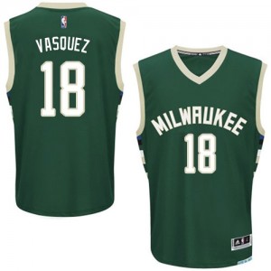 Maillot Authentic Milwaukee Bucks NBA Road Vert - #18 Greivis Vasquez - Homme