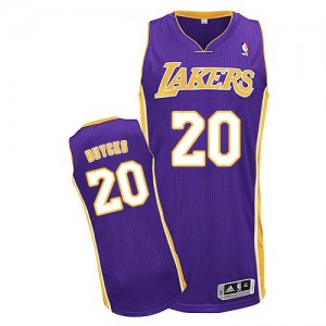 Maillot NBA Violet Dwight Buycks #20 Los Angeles Lakers Road Authentic Homme Adidas