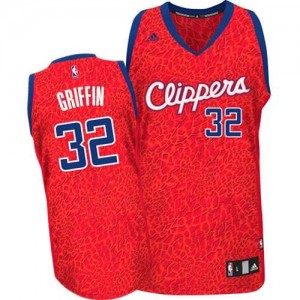 Maillot NBA Rouge Blake Griffin #32 Los Angeles Clippers Crazy Light Authentic Homme Adidas