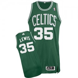 Maillot NBA Vert (No Blanc) Reggie Lewis #35 Boston Celtics Road Authentic Homme Adidas