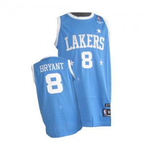 Los Angeles Lakers Nike Kobe Bryant #8 Throwback Authentic Maillot d'équipe de NBA - Bébé bleu pour Homme