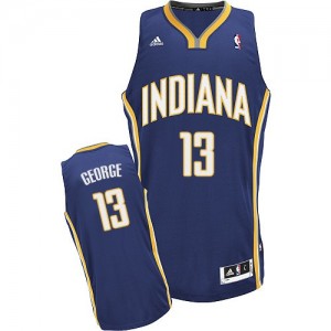 Maillot NBA Indiana Pacers #13 Paul George Bleu marin Adidas Swingman Road - Enfants