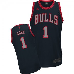 Maillot Swingman Chicago Bulls NBA Graystone Fashion Noir - #1 Derrick Rose - Homme