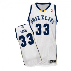 Maillot NBA Authentic Marc Gasol #33 Memphis Grizzlies Home Blanc - Homme