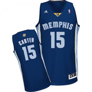 Memphis Grizzlies #15 Adidas Road Marine Swingman Maillot d'équipe de NBA pas cher - Vince Carter pour Homme