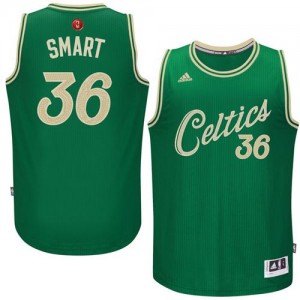 Maillot NBA Authentic Marcus Smart #36 Boston Celtics 2015-16 Christmas Day Vert - Homme