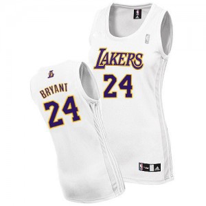 Los Angeles Lakers #24 Adidas Alternate Blanc Authentic Maillot d'équipe de NBA Discount - Kobe Bryant pour Femme