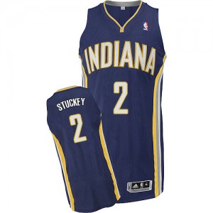 Maillot Adidas Bleu marin Road Authentic Indiana Pacers - Rodney Stuckey #2 - Homme