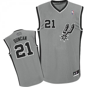 Maillot NBA Authentic Tim Duncan #21 San Antonio Spurs Alternate Gris argenté - Homme