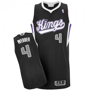 Maillot NBA Authentic Chris Webber #4 Sacramento Kings Alternate Noir - Homme
