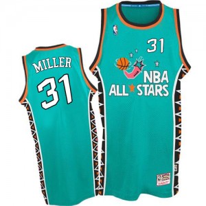 Maillot NBA Bleu clair Reggie Miller #31 Indiana Pacers 1996 All Star Throwback Authentic Homme Mitchell and Ness
