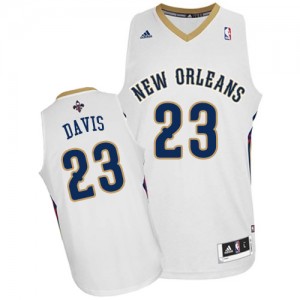Maillot NBA Blanc Anthony Davis #23 New Orleans Pelicans Home Swingman Homme Adidas