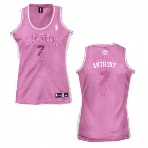 Maillot Adidas Rose Fashion Authentic New York Knicks - Carmelo Anthony #7 - Femme