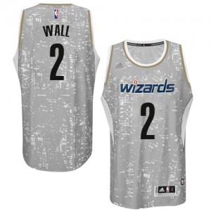 Washington Wizards John Wall #2 City Light Authentic Maillot d'équipe de NBA - Gris pour Homme