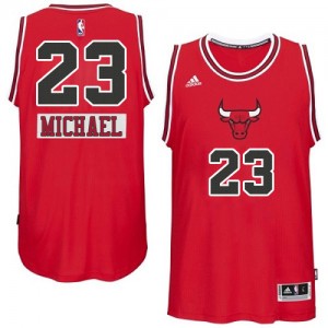 Chicago Bulls Michael Jordan #23 2014-15 Christmas Day Swingman Maillot d'équipe de NBA - Rouge pour Homme