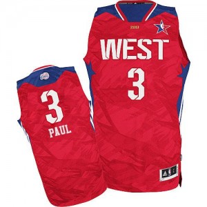 Maillot Adidas Rouge 2013 All Star Authentic Los Angeles Clippers - Chris Paul #3 - Homme