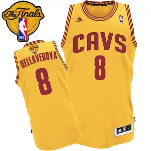 Maillot NBA Or Matthew Dellavedova #8 Cleveland Cavaliers Alternate 2015 The Finals Patch Swingman Homme Adidas