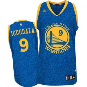 Maillot Authentic Golden State Warriors NBA Crazy Light Bleu - #9 Andre Iguodala - Homme