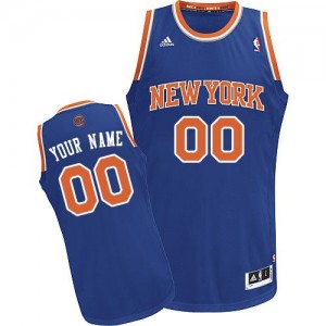 New York Knicks Personnalisé Adidas Road Bleu royal Maillot d'équipe de NBA Vente - Swingman pour Enfants