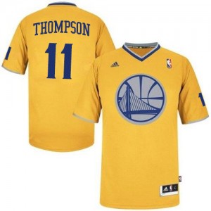 Maillot NBA Golden State Warriors #11 Klay Thompson Or Adidas Swingman 2013 Christmas Day - Homme