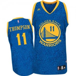 Golden State Warriors #11 Adidas Crazy Light Bleu Authentic Maillot d'équipe de NBA Remise - Klay Thompson pour Homme
